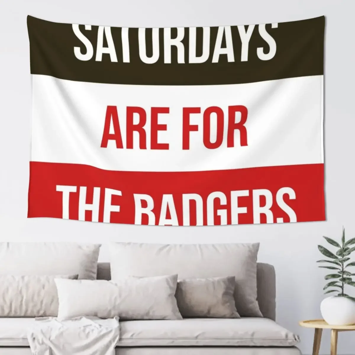 

Saturdays are for the Badgers University of Wisconsin Tapestry Outdoor Decoration Room Decore Aesthetic Tapestry