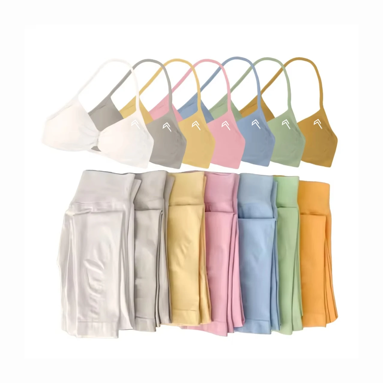 

2 шт. спортивный костюм, женский бюстгальтер для йоги с лямкой на шее, топ с высокой талией, шорты для тренировок, спортивный костюм, бесшовный костюм для йоги, одежда для фитнеса