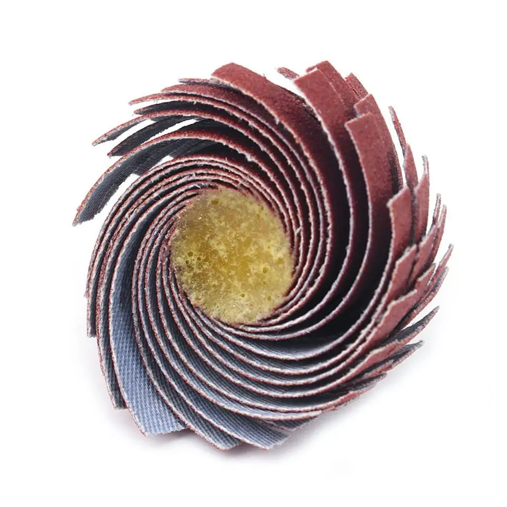 Durable Curved Surface Wood Metal Sanding Cloth Wheel Abrasive Grinding Head Derusting Buffing Polishing Burr Removal