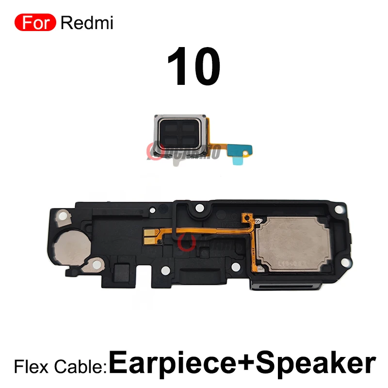 For Redmi 10 10A 10C Top Earpiece Ear Speaker + Bottom Loudspeaker Buzzer Ring Flex Replacement Repair Parts