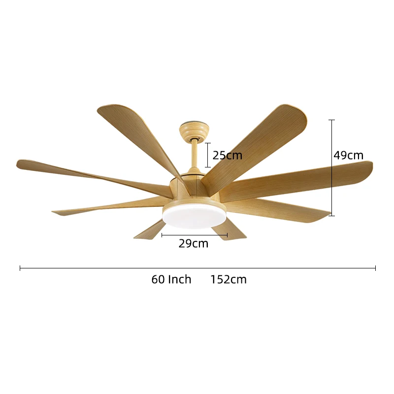 KaiXiang® 60 Inch Supersized DC Motor 50W Ceiling Fans Lamp Supermarket Gym Engineering Remote Control Silent Ceiling Fan 220V