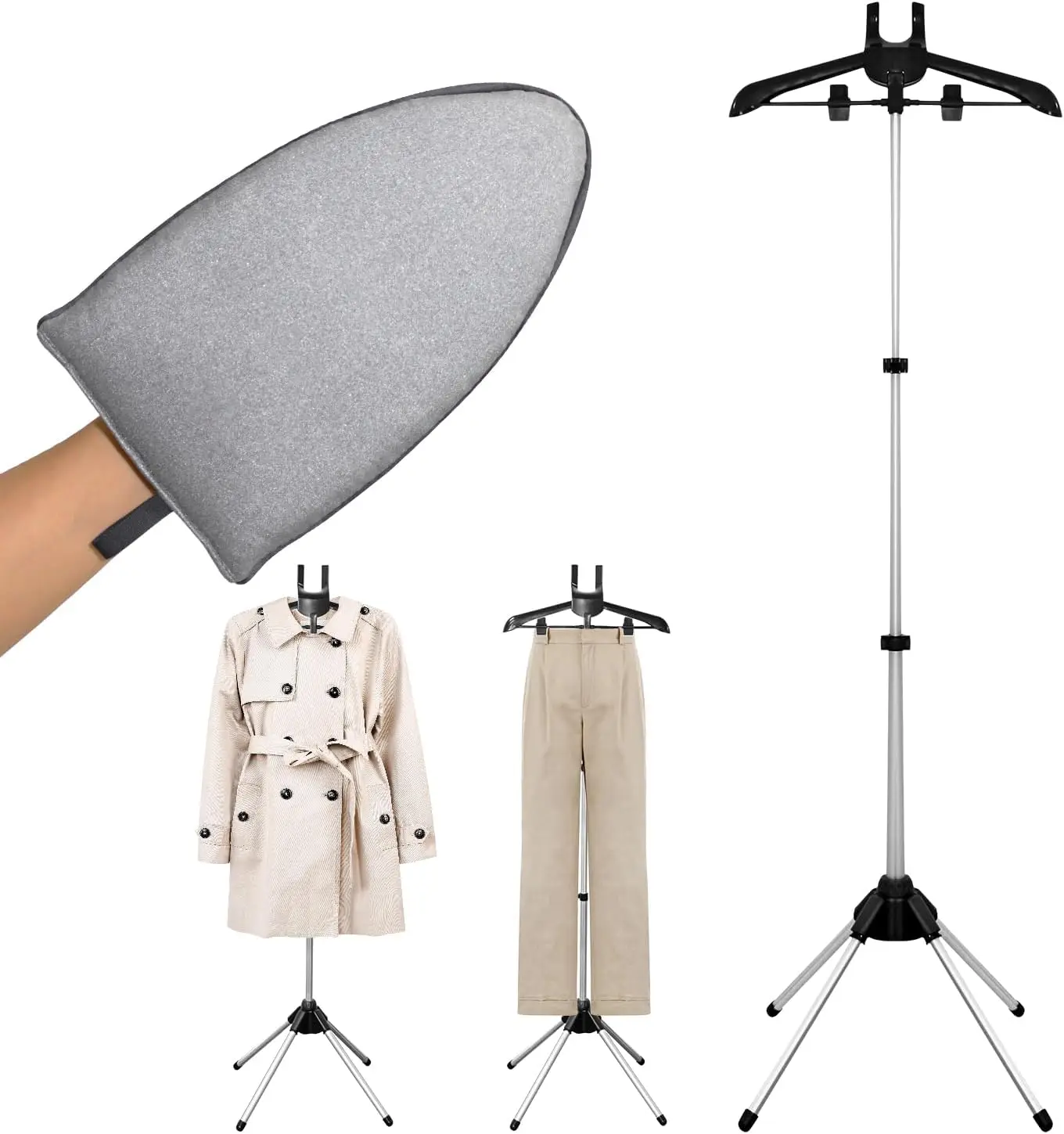 

Подставка для отпаривателя с перчатками для глажения, паровая подставка для одежды, ручная подставка для отпаривателя для легкой глажки