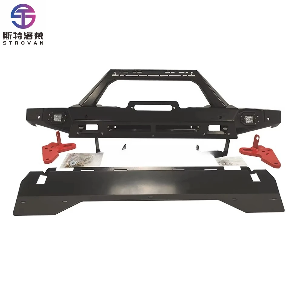 

AQTA 4X4 Steel Offroad 2020 Gladiator Bullbar Bar Front Bumper Off-Road Modification Collision Prevention(Winch Not Include