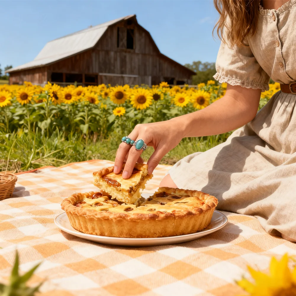 PESENAR Set di anelli in pietra turchese vintage stile anni '60 per accessori per feste in costume Boho retrò, ideali per giochi di ruolo e cosplay
