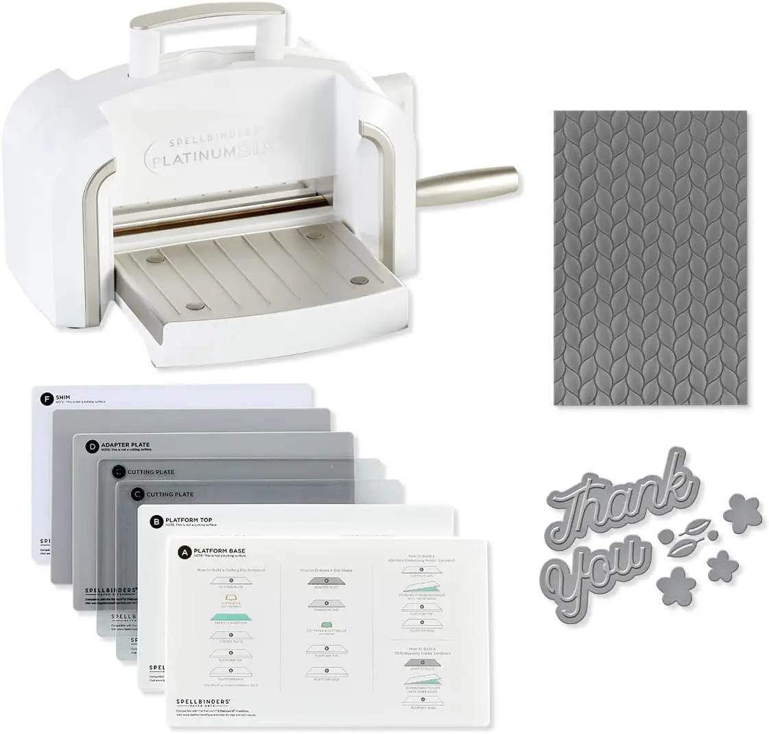 

Platinum Die Cutting and Embossing Machine 6 Inch Platform Universal Plate System