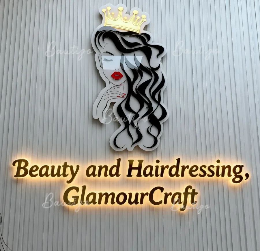 Business Custom Acrylic Signs Signage Brand Logo Wall Letter Advertising Led Luminous Sign Letters Signboard Lights Neon 3d Home