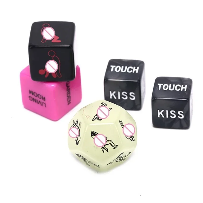 Sexy Dice Set Fun Adult Love Posture Couple Game Sex Noctilucent Erotic Lovers Position Foreplay Romantic Party Toy 1 Set