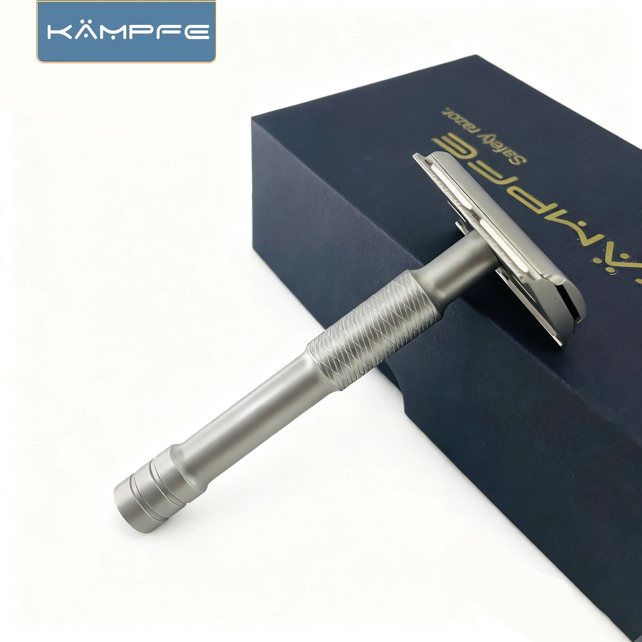 

KAMPFE Titanium Double-Edged Safety Razor for Men with Non-Slip Handle Shaving Razor Hair clipper