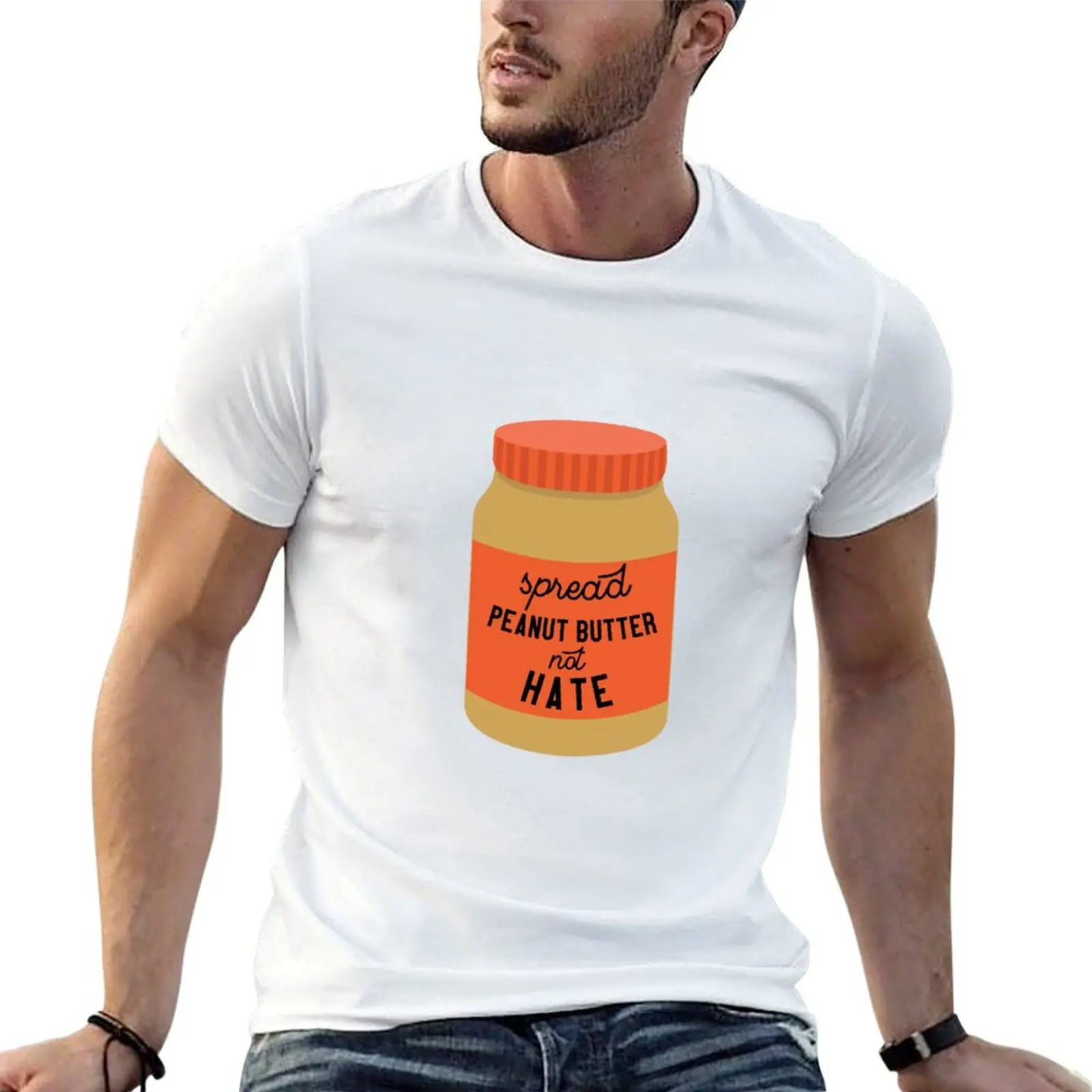 Spread peanut butter not hate T-Shirt Sun Block Outdoor T-Shirt