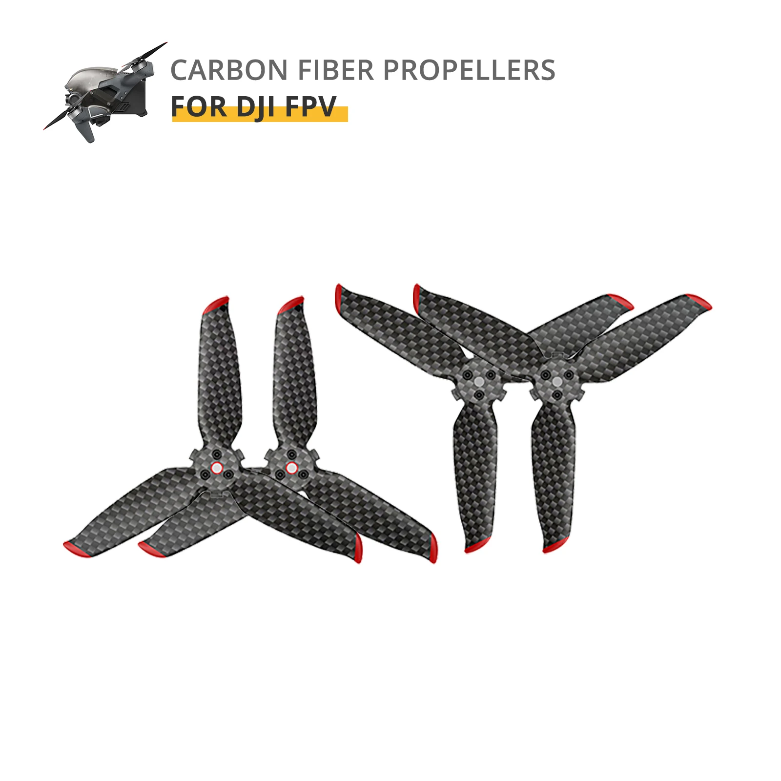 Sợi Carbon Cánh Quạt Cho DJI FPV Cứng & Bền Nhẹ Cánh Quạt 5328S Có Thể Gập Lại Tiếng Ồn Thấp Đạo Cụ Lưỡi Dao Máy Bay Không Người Lái Phụ Kiện