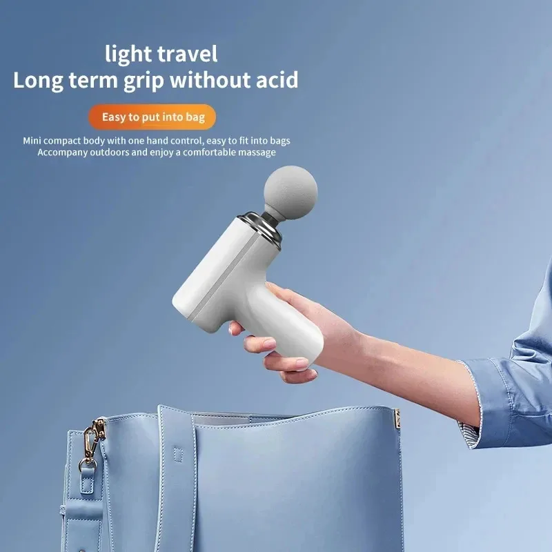 مسدس تدليك كهربائي محمول 2026 مع 4 رؤوس قابلة للتبديل وإضاءة LED لاسترخاء الجسم بالكامل تدليك كهربائي جديد #6