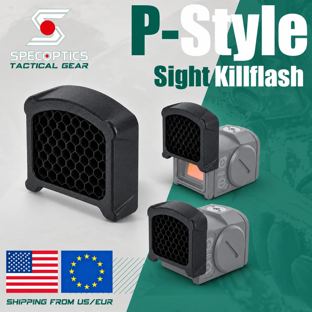 A-RO P Style Red Dot Sight Killflash Anti Glare Device Ultra Light Lens Protection Aluminum Mesh Honeycomb Mesh Lens Protector Lightweight