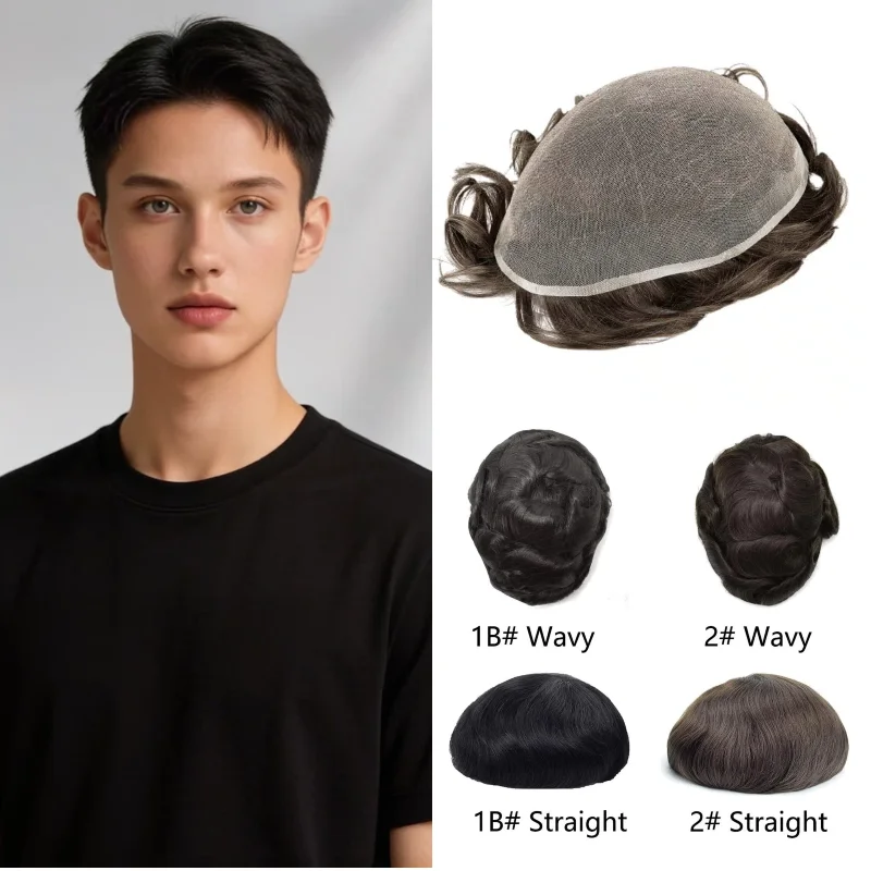 

Мужские парики из натуральных волос с полной кружевной основой 8x10, ручной работы, в наличии, доставка за 72 часа, дропшиппинг