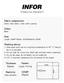 Profesionální kadeřnická pláštěnka s nastavitelným zapínáním na patentky, holičská pláštěnka, vodotěsná kadeřnická pláštěnka 10 nejlepší prodej holičský plášť - №9