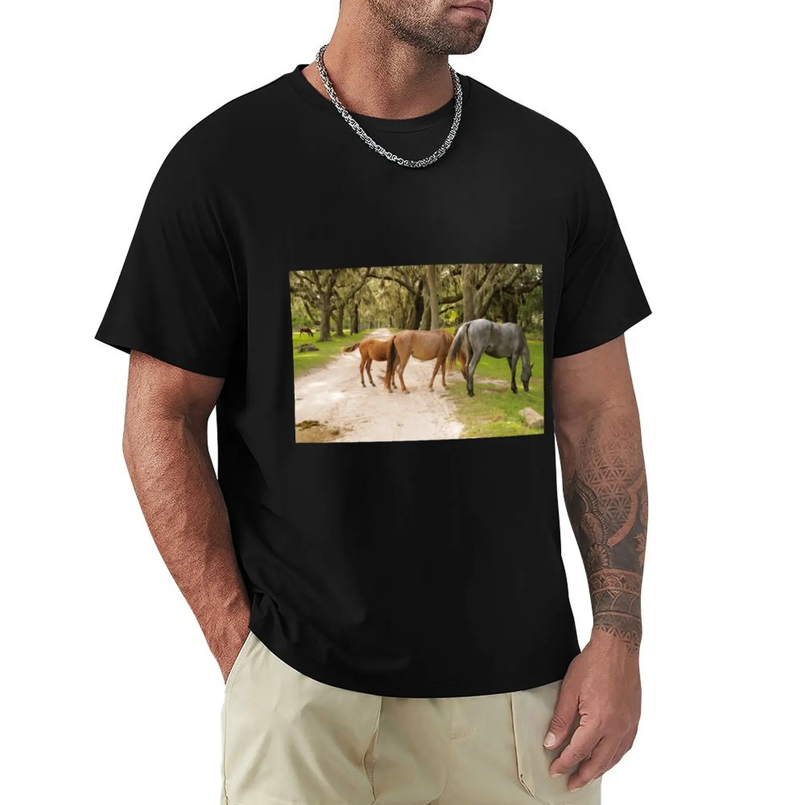 

Cumberland Island Wild Horses have the run of the Island T-Shirt T-shirts oversize vintage anime shirt t shirt men 100℅ cotton
