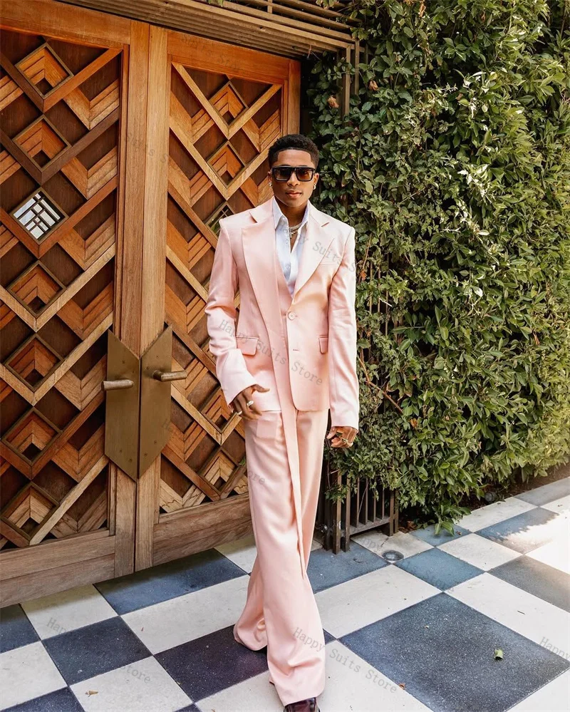 Pink Men Suit Set 2 Piece Blaz - огляд і ціна Men Formal Wear Pink