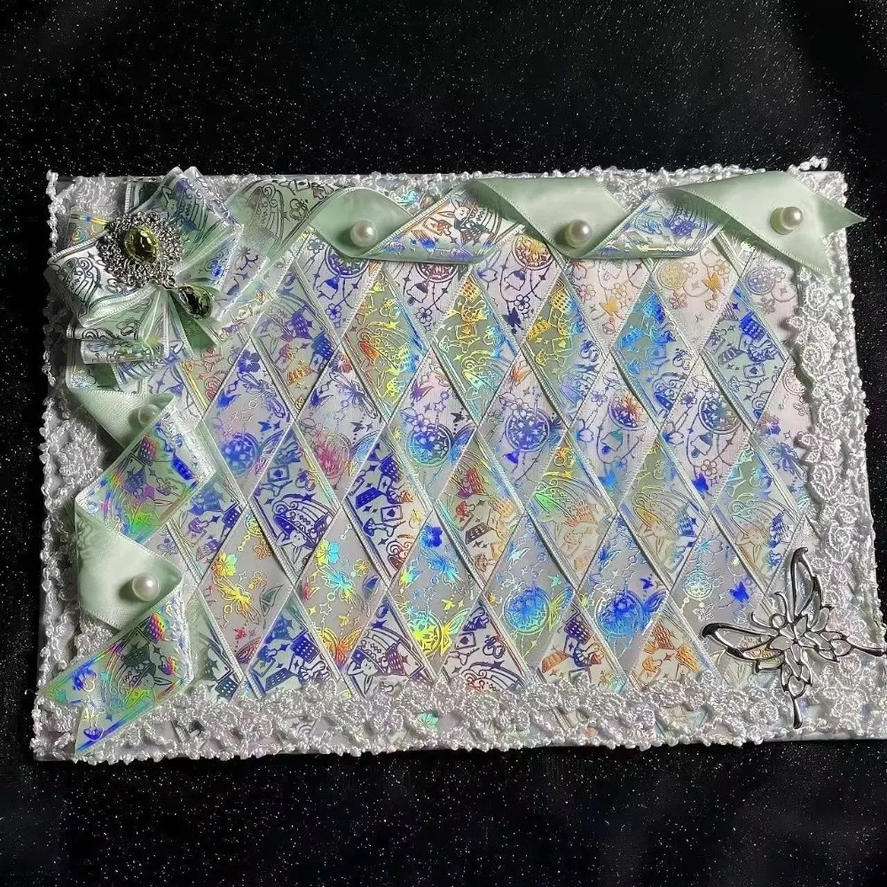 Lollipop Shaped Ita Board Ribbon Bow Decor Display Board Lace Handmade Ita Bag Insert Board Ribbon Lace Large Capacity