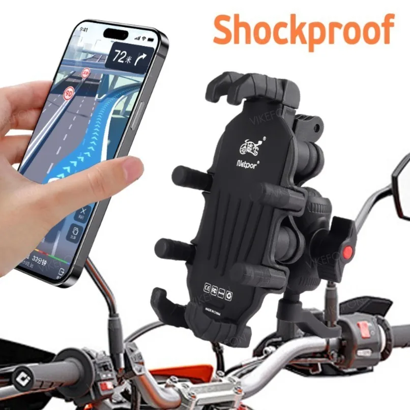 15w-ワイヤレス充電器-33w-タイプcポート-オクトパス耐衝撃バイク用スマホホルダー-スタンド-自転車バイク携帯電話ブラケット