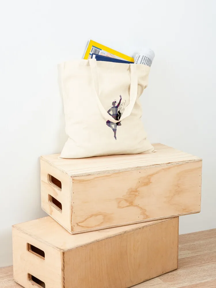 Tartan Highland Dancer Tote Bag shopping trolley bag tote bag men's Canvas stote personalized tote