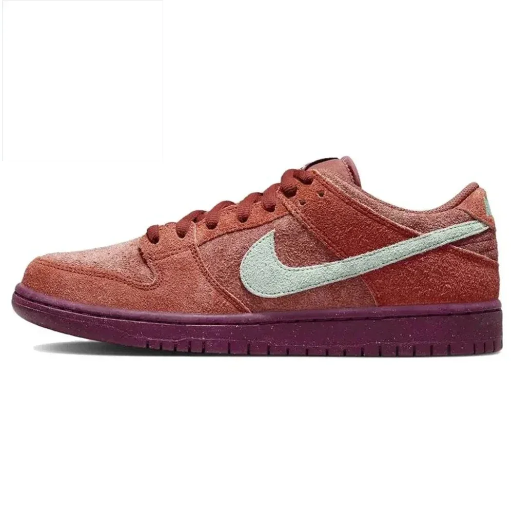 Nike SB Dunk Low Mystic Red Rosewood DV5429-601 Comfortable And Versatile Low-top Board Shoes For Men And Women