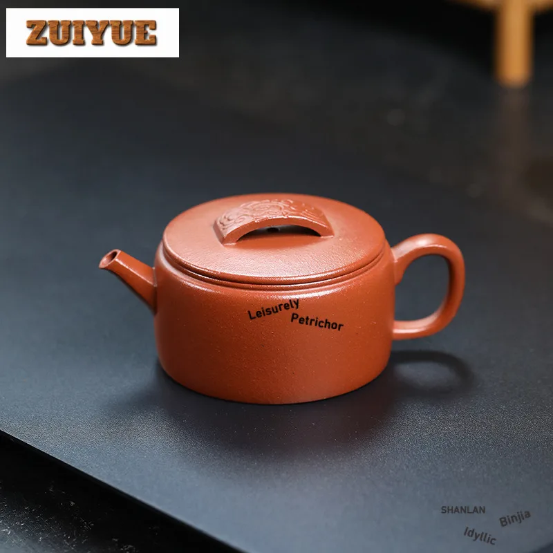 

120 мл антикварные чайники из фиолетовой глины Исин ручной работы, большой калибр, горшок из необработанной руды, маленький чайник с красной грязью и фильтром, чайный сервиз Zisha, ремесло