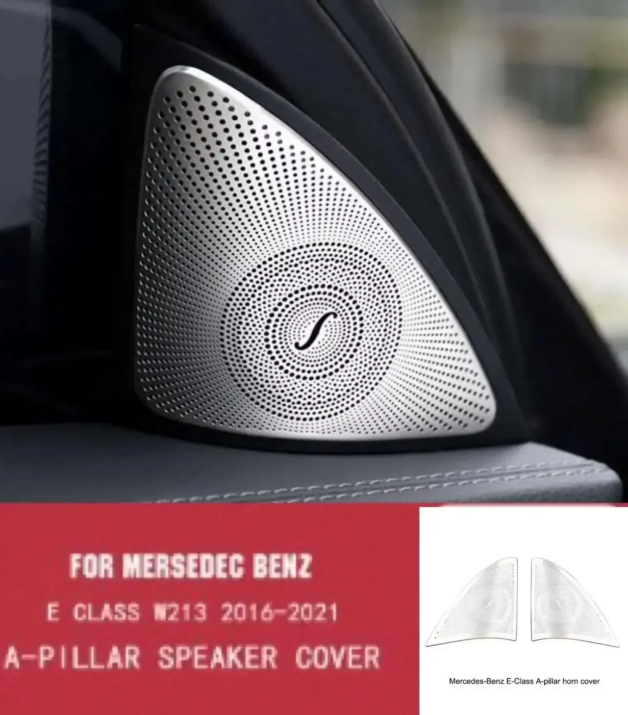 Car Audio Speaker Cover Trim for Mercedes Benz E/C/GLC Class W213 W205 X253 Car Interior Door Loudspeaker Cover Trim Accessories