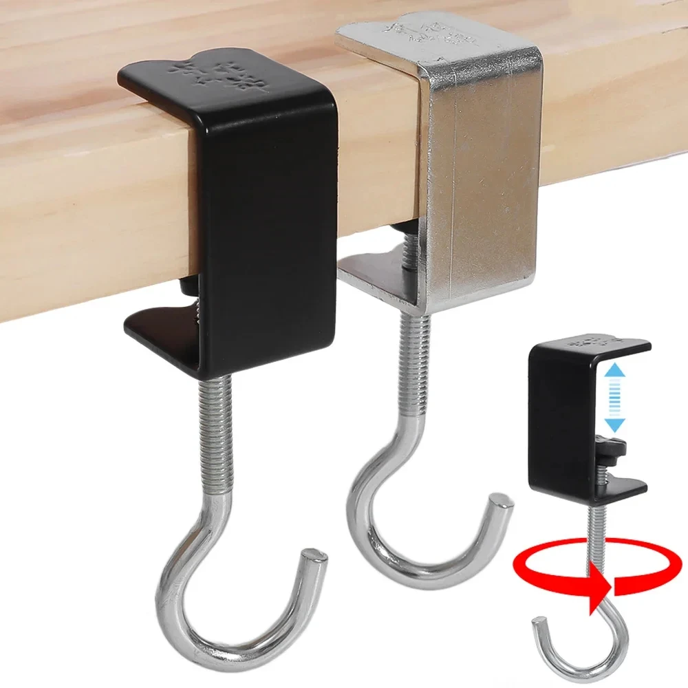 Adjustable Desktop Load Bearing Hook Universal Sturdy Iron Hook Practical Furnishing Hook Simple Fashion Portable Storage Rack