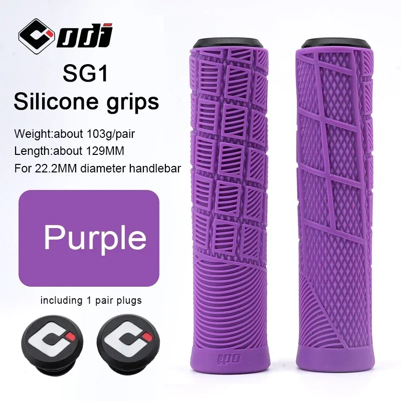 1pair MTB Silicone Bicycle Handlebar Grips Mountain Bike Grips BMX Fixie Bike Soft Grips Shockproof Cycling Parts Accessories view 5