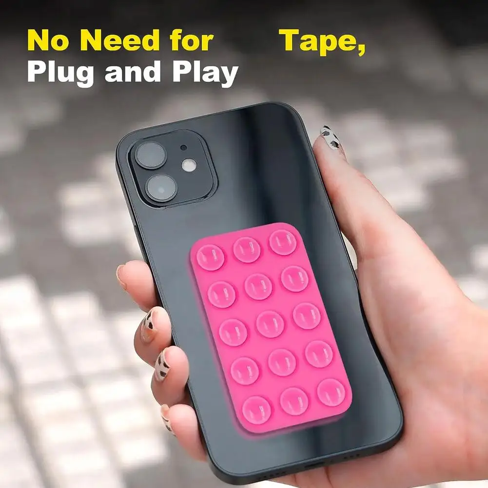 Accessorio per telefono adesivo in silicone con supporto per custodia per telefono a doppia faccia per iPhone e Android giocattolo Fidget a mani libere