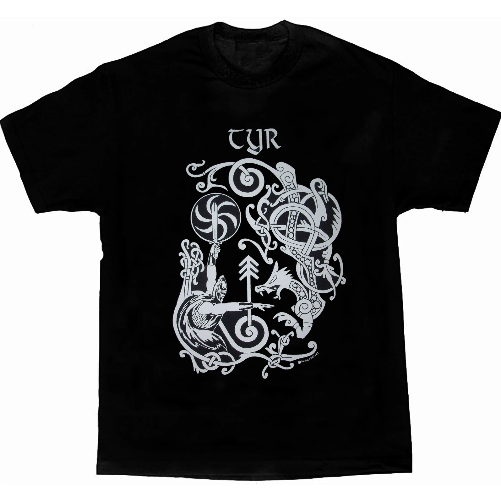 Norse Vi king God Tyr Rune T-Shirt. Summer Cotton Short Sleeve O-Neck Mens T Shirt New S-3XL