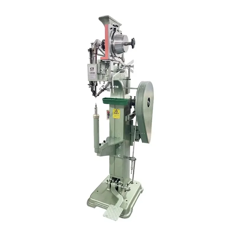 JZ-968DX Automatic Feed Luggage Riveting Machine With L-Shaped Seat For Semi Tubular Rivets With CE Certificate