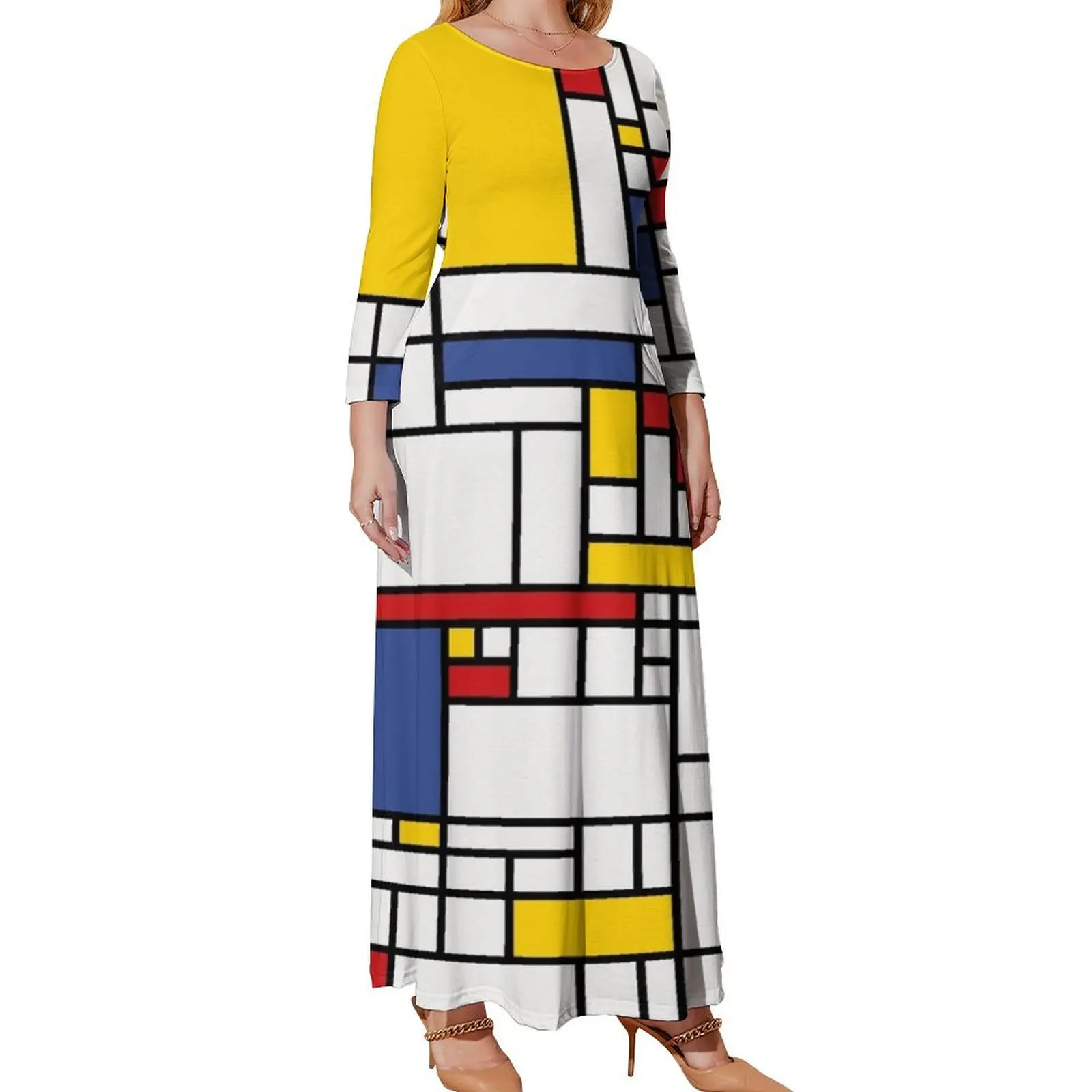 

Платье Piet Mondrian с длинным рукавом, женская одежда, вечерние платья для женщин