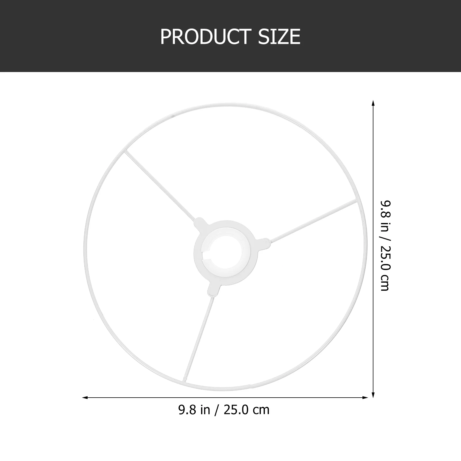 1 Juego de anillo de sombra de lámpara, cubierta de lámpara de alambre, ajustador de anillo de sombra, protector de jaula de luz de 25cm