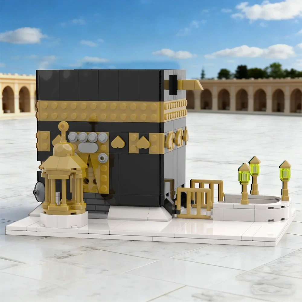 MOC Islam Kaaba Mattoni Islam Religione Kaaba Street View Architettura Building Block Modello di Montaggio Giocattoli Per Bambini Regali Di Compleanno FAI DA TE