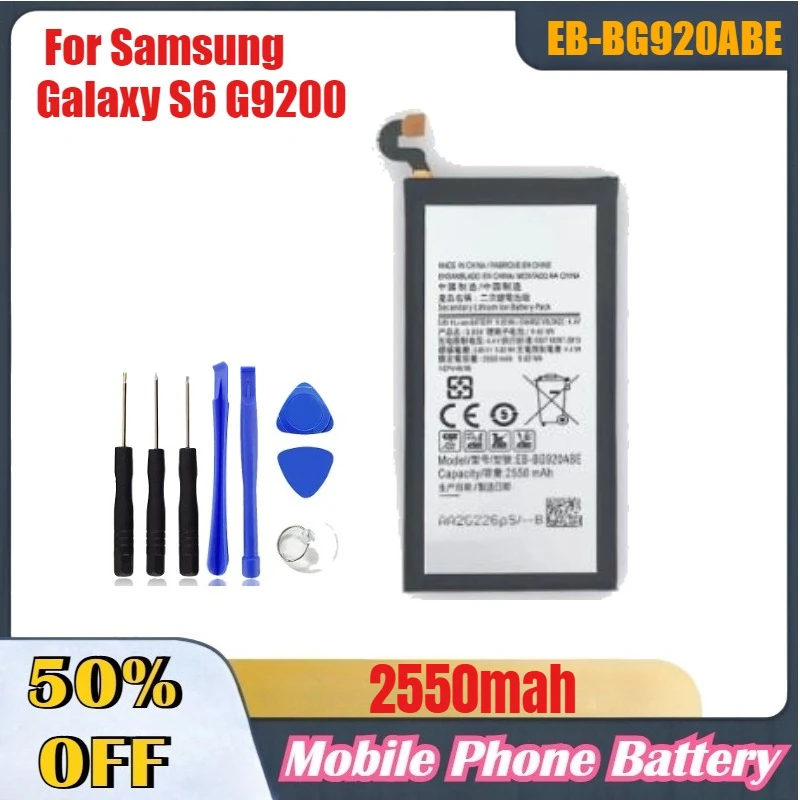 EB-BG920ABE EB-BG925ABE EB-BG928ABE Battery for Samsung Galaxy S6 Flat S6 Edge Plus Replacement Mobile Phone Battery