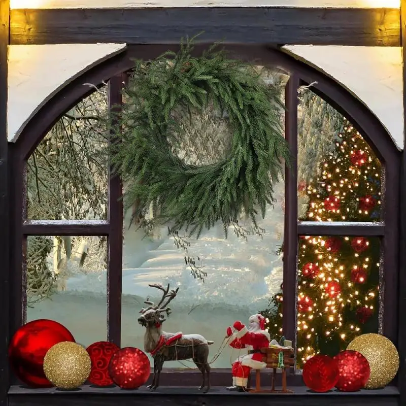 Christmas Decorations Wreath Christmas Decor Window Wreath Handmade Christmas Wreath For Porches Hallways Decks Walls