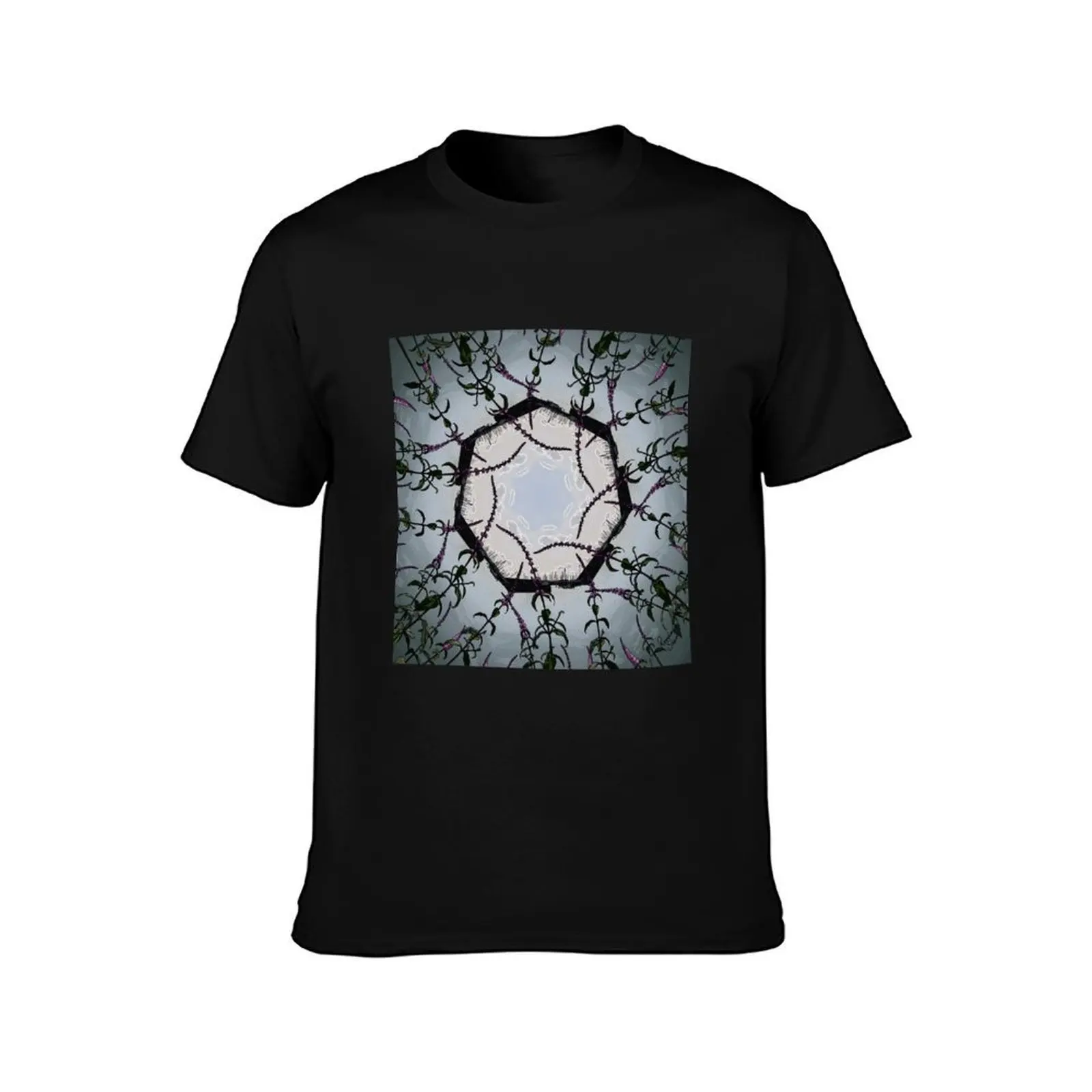 Harbour Blooms, Worldflower 15, Seascape Abstract Digital Art. T-Shirt, Summer Casual Cotton Tee, Oversized Streetwear Tops