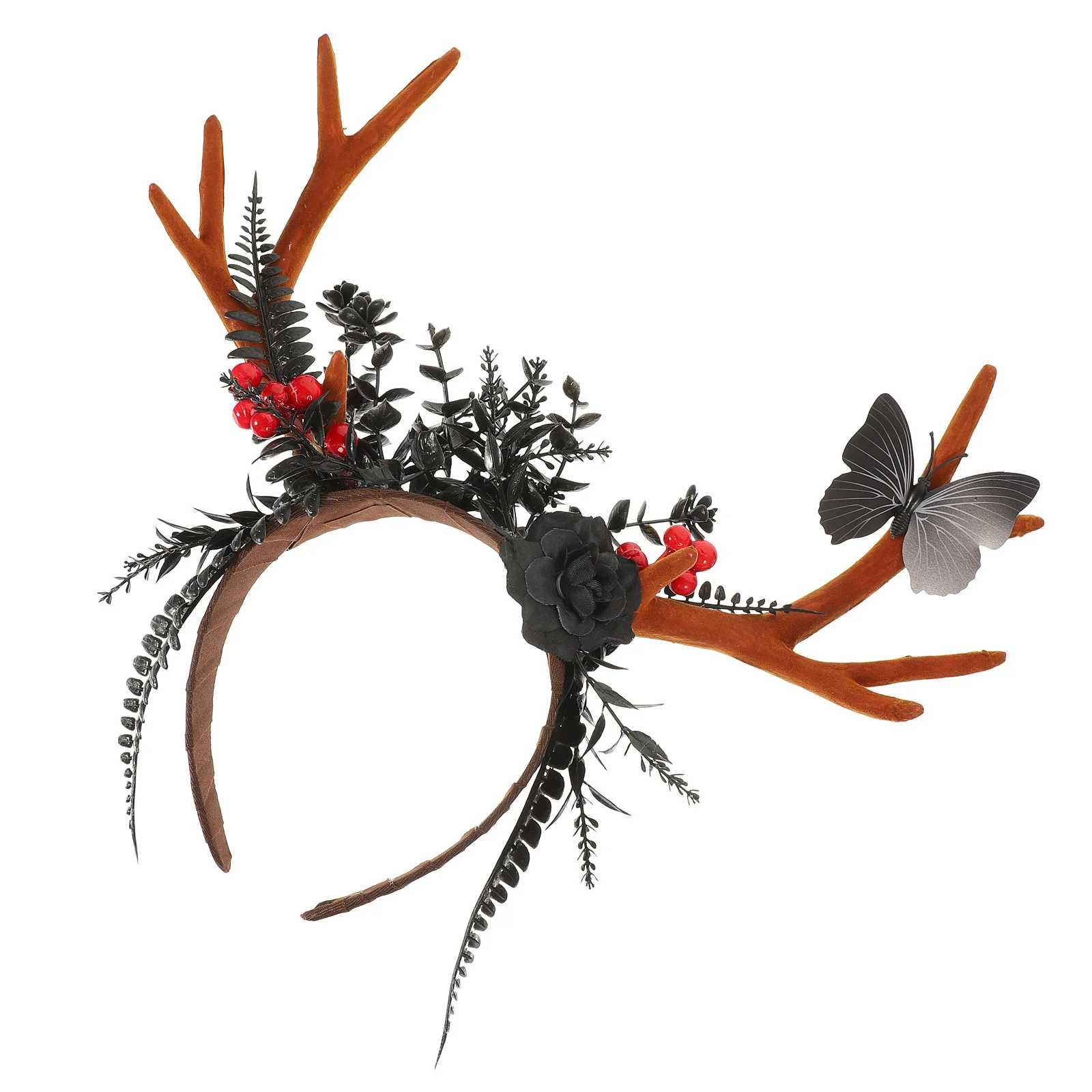

Легкий пластиковый головной убор с рогами для женщин: повязка на голову в виде оленьих рожков для фестивалей, рождественских вечеринок, косплея и декора.