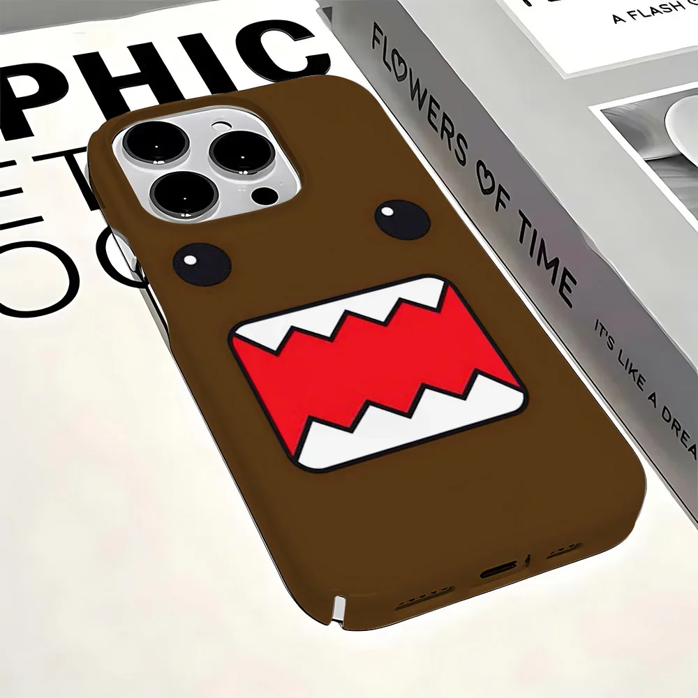 Cute Domo-kun Phone Case for iPhone 16 15 14 13 12 11 Pro Max XS XR XSMax 6 7 8 Plus Glossy HD Hard PC Cover