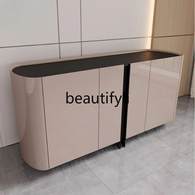 

Italian light luxury 55-65-75 inch hidden electric remote control lift modern simple integrated TV cabinet