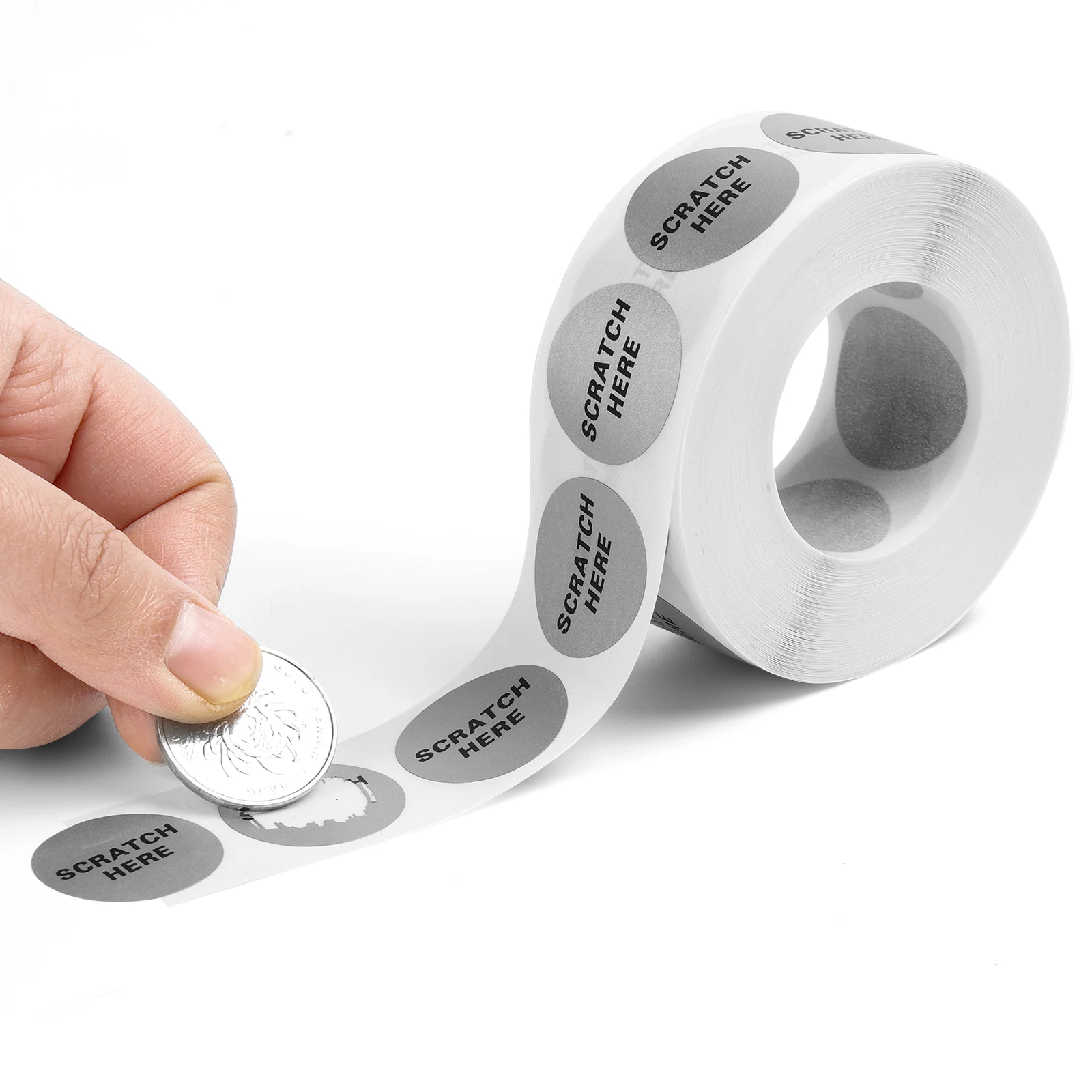 Scratch label 1000PCS 1-inch scratch sticker Round 25mm blank for password cover game wedding message scratch card