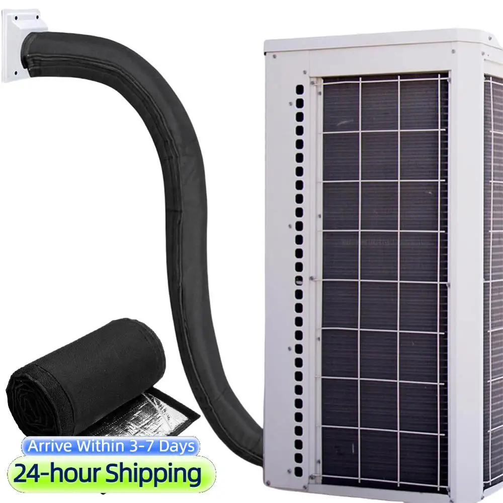 Portable AC Hose Insulation Sleeve AC Duct Insulation Wrap HVAC Copper Pipe Insulation Cover Protector for Outside