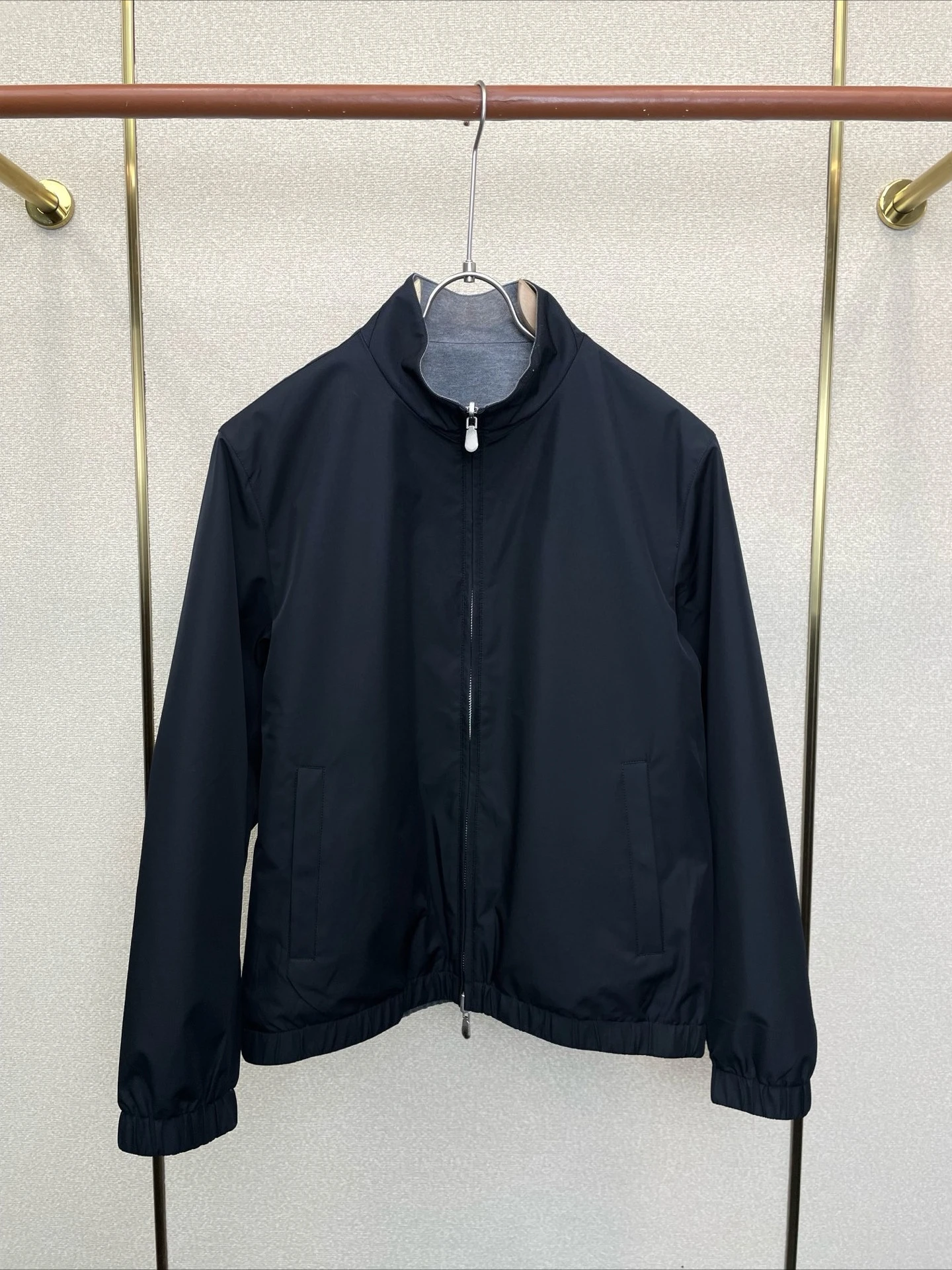 Italian BC double-sided embroidered stand-up collar jacket