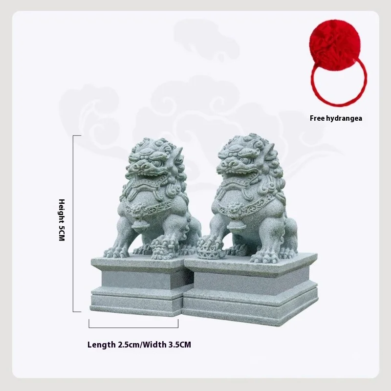 FU فو الكلاب زوج الحارس الأسد التماثيل الصينية فنغ شوي التماثيل الزخرفية غرفة المعيشة المنزلي مقهى ديكور مكتب حلية