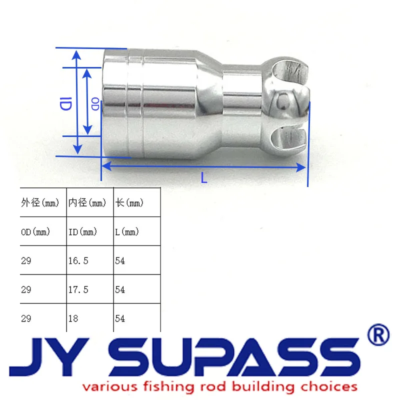 JY SUPASS GBC-1 rod building aluminum gimbal butt cheap Fishing Accessories  for rod building