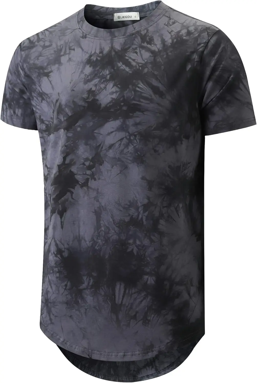 

Мужская повседневная футболка с рваным краем и графическим принтом для лета