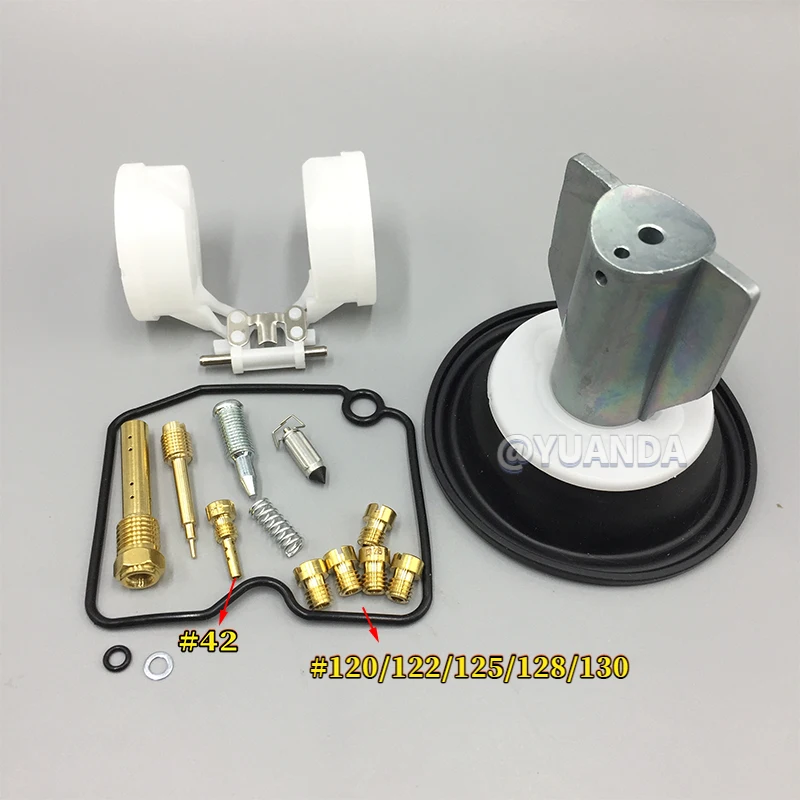 دراجة نارية المكربن طقم تصليح لكاواساكي W650 BJ650 BJ W 650 1999-2003 فراغ الحجاب الحاجز المكبس العائمة حلقة الختم أجزاء