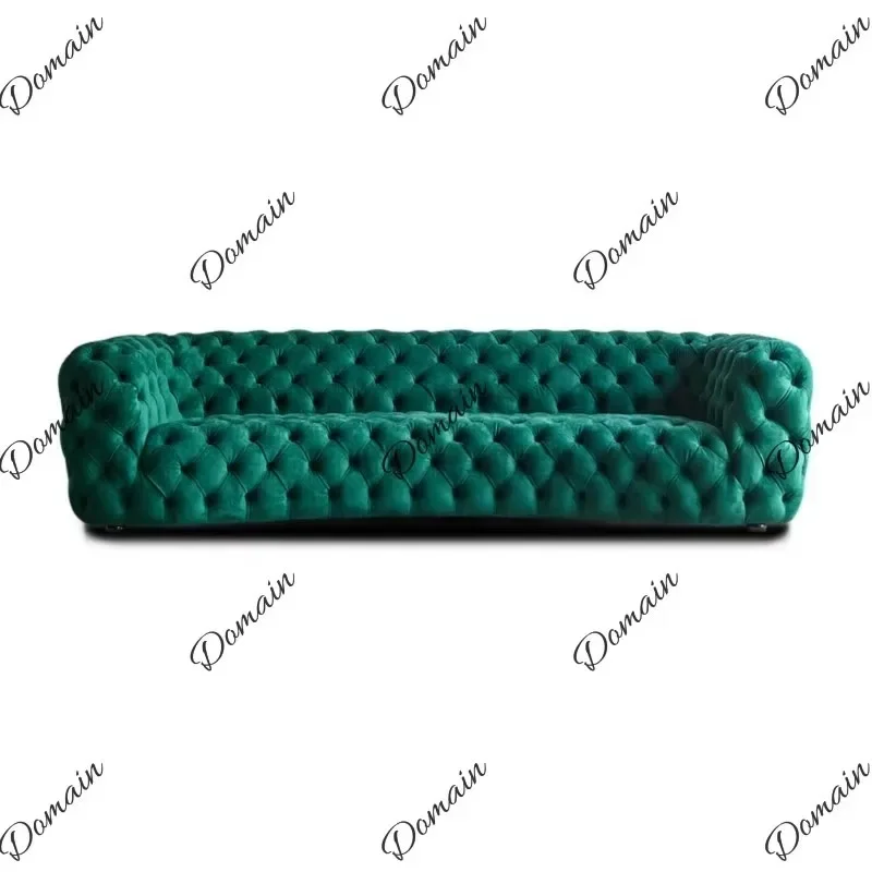 ZL American Light Luxury Modern Arc Designer Pull Buckle Sofa Small Apartment Villa High-end Landing Irregular
