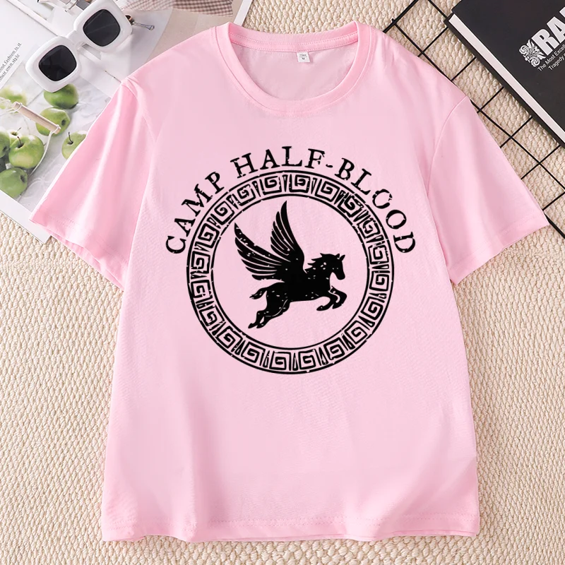 Camp Half Blood T Shirts Percy Jackson T-shirts Unisex Cotton Short Sleeve Graphic Tees Loose O-Neck Tshirt Men Women Magical