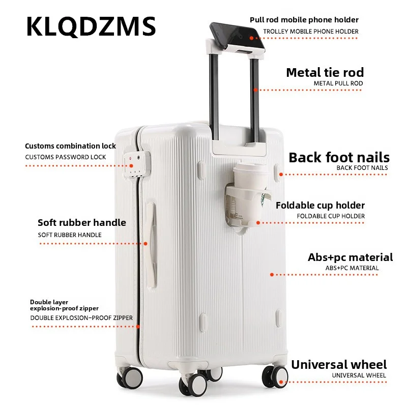 KLQDZMS ABS+PC Suitcase Boarding Box Large Capacity Trolley Case 20